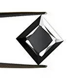 Black Diamond Solitaire Earth Mined Princess Cut 1.20 Ct Certificate
