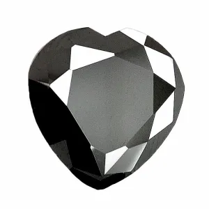 Black Diamond Solitaire-Heart Shape.3.55 Cts.Earth mined CERTIFIED.AAAA