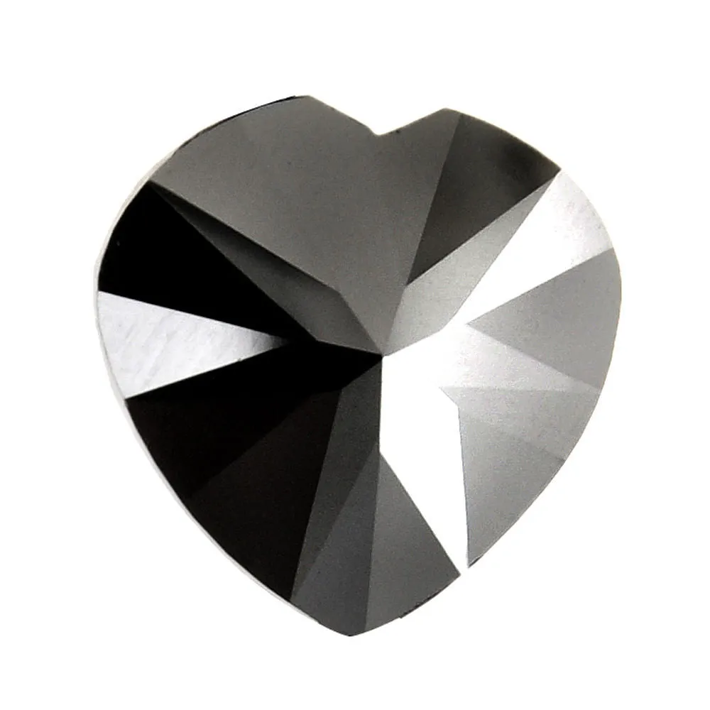 Black Diamond Solitaire-Heart Shape.3.55 Cts.Earth mined CERTIFIED.AAAA