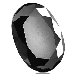Black Diamond Solitaire Oval Cut 5.00 ct.Earth mined CERTIFIED.AAA