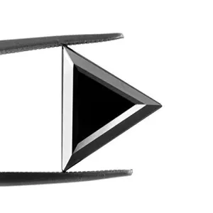 Black Diamond Solitaire Trillion Cut 5.15 ct. Earth mined.AAA.Certified