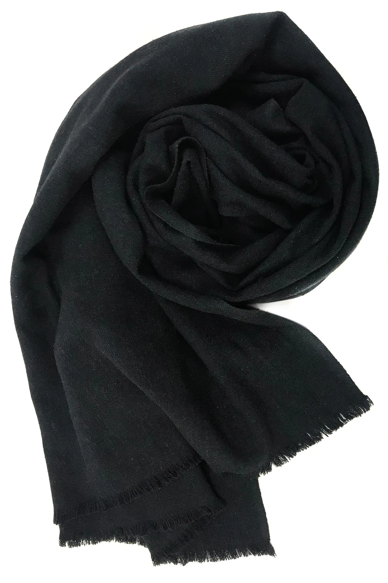 Black Silk Cashmere Men Scarf