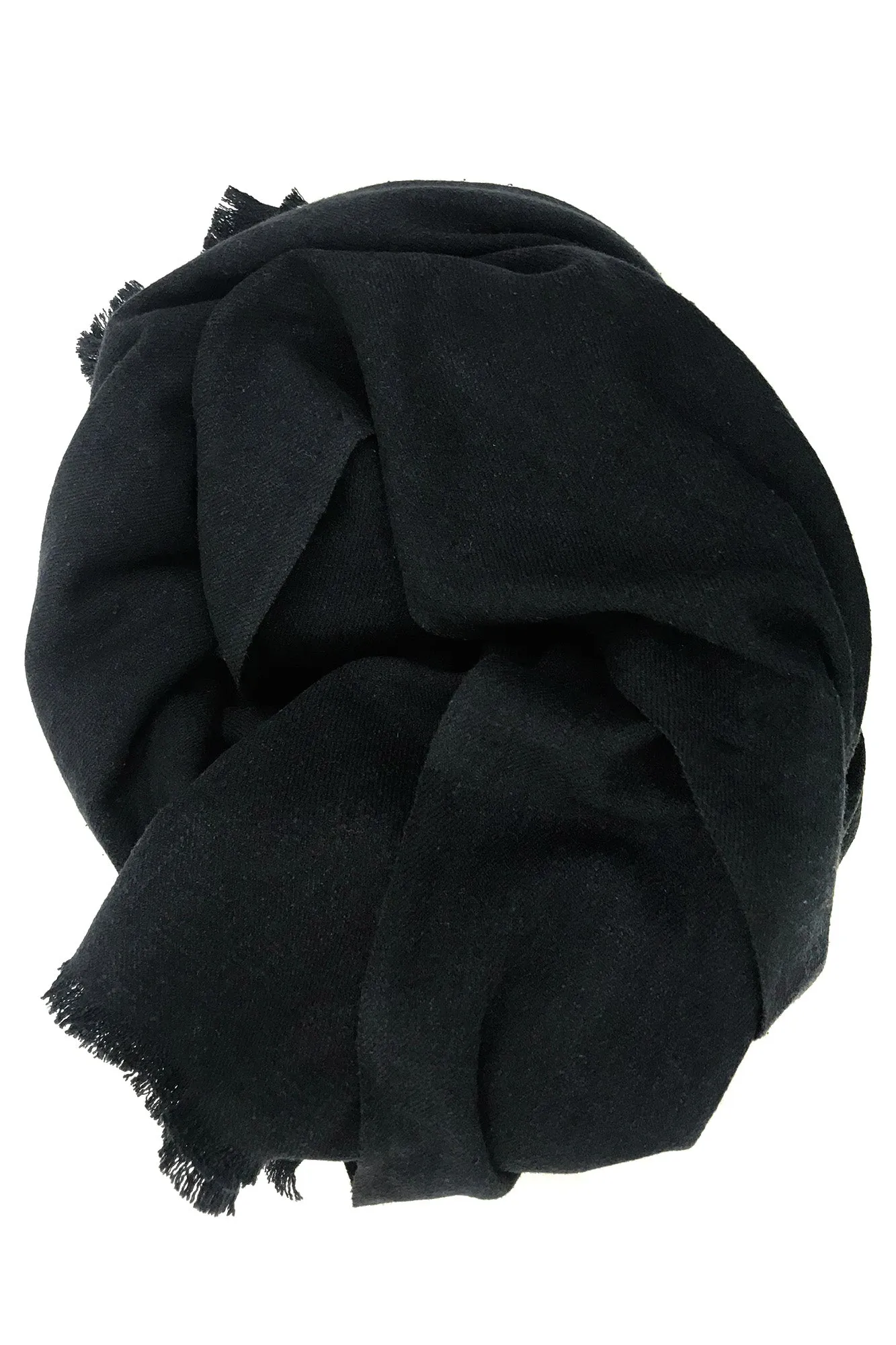 Black Silk Cashmere Men Scarf