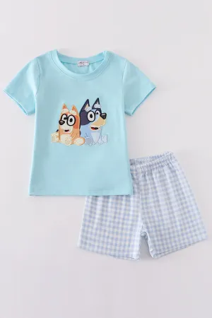 Blue Character Applique Boy Set