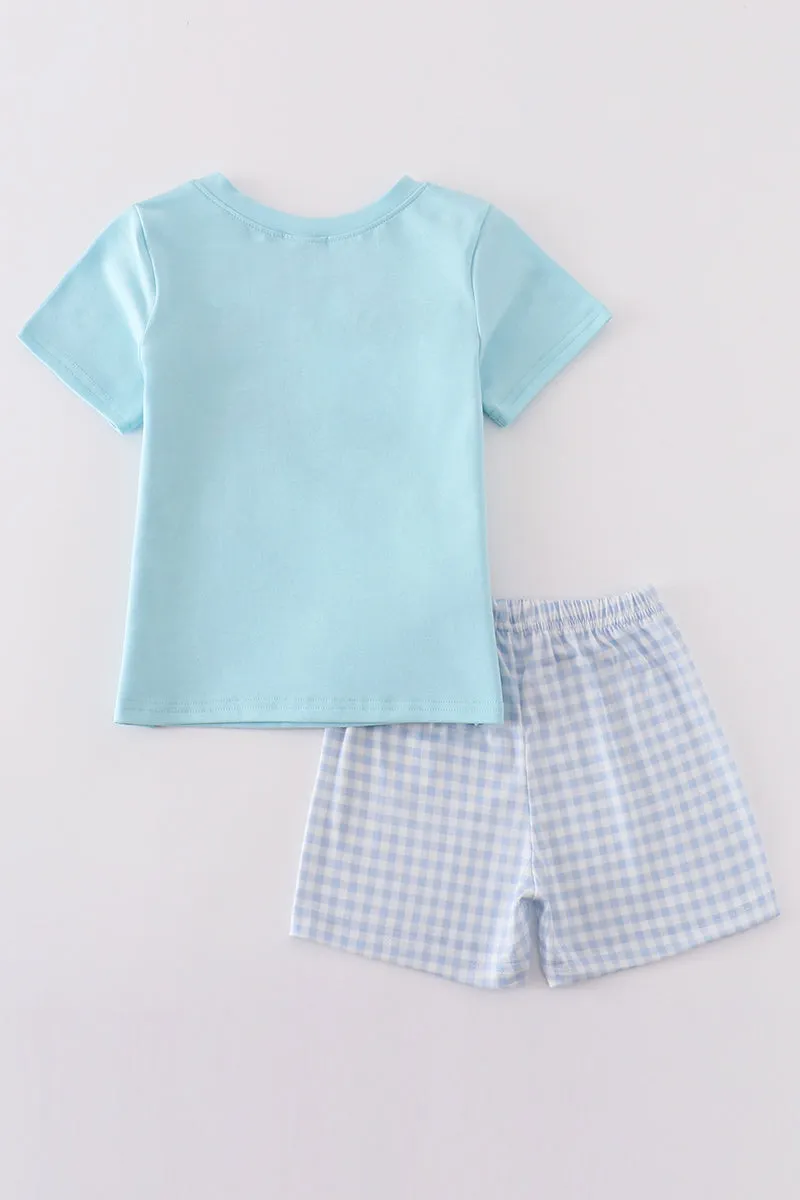 Blue Character Applique Boy Set