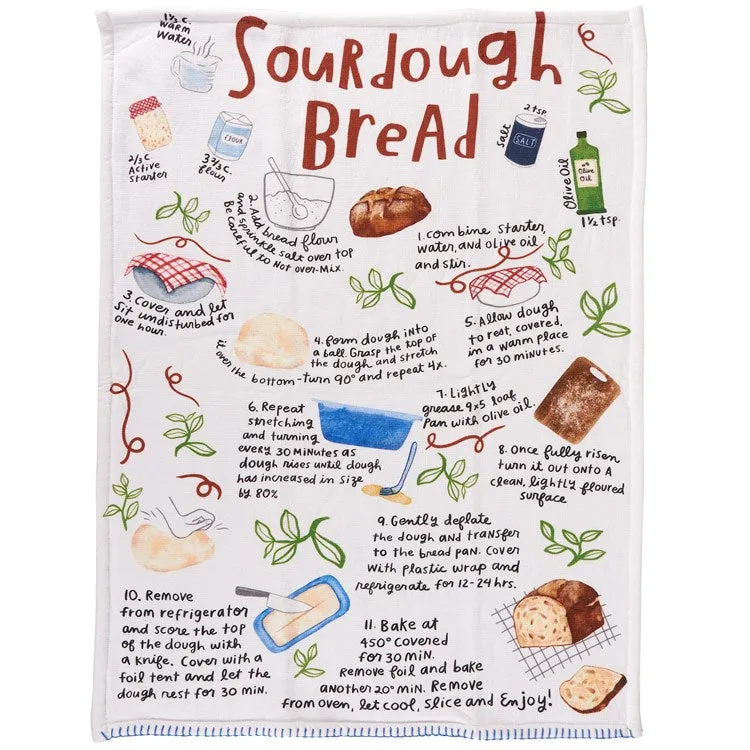 Bread Recipe Kitchen Towel