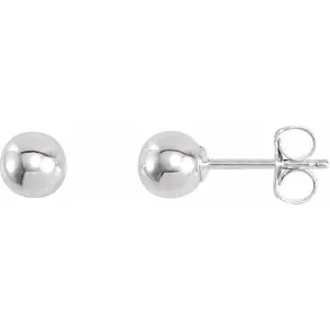 Bright Finish Ball Earrings