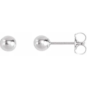 Bright Finish Ball Earrings