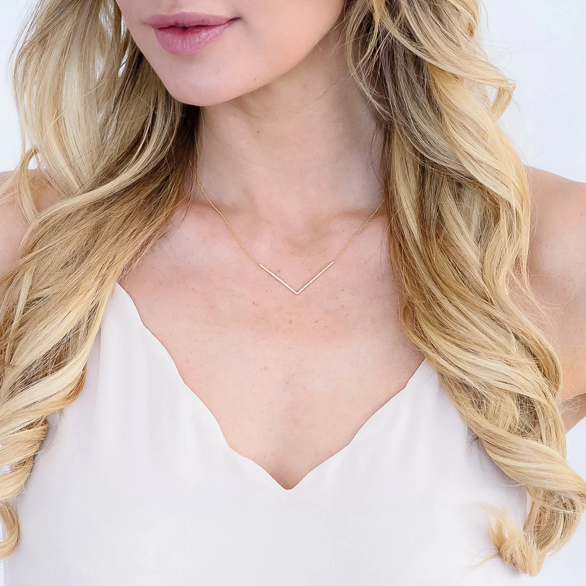 Cali Chevron Diamond Necklace