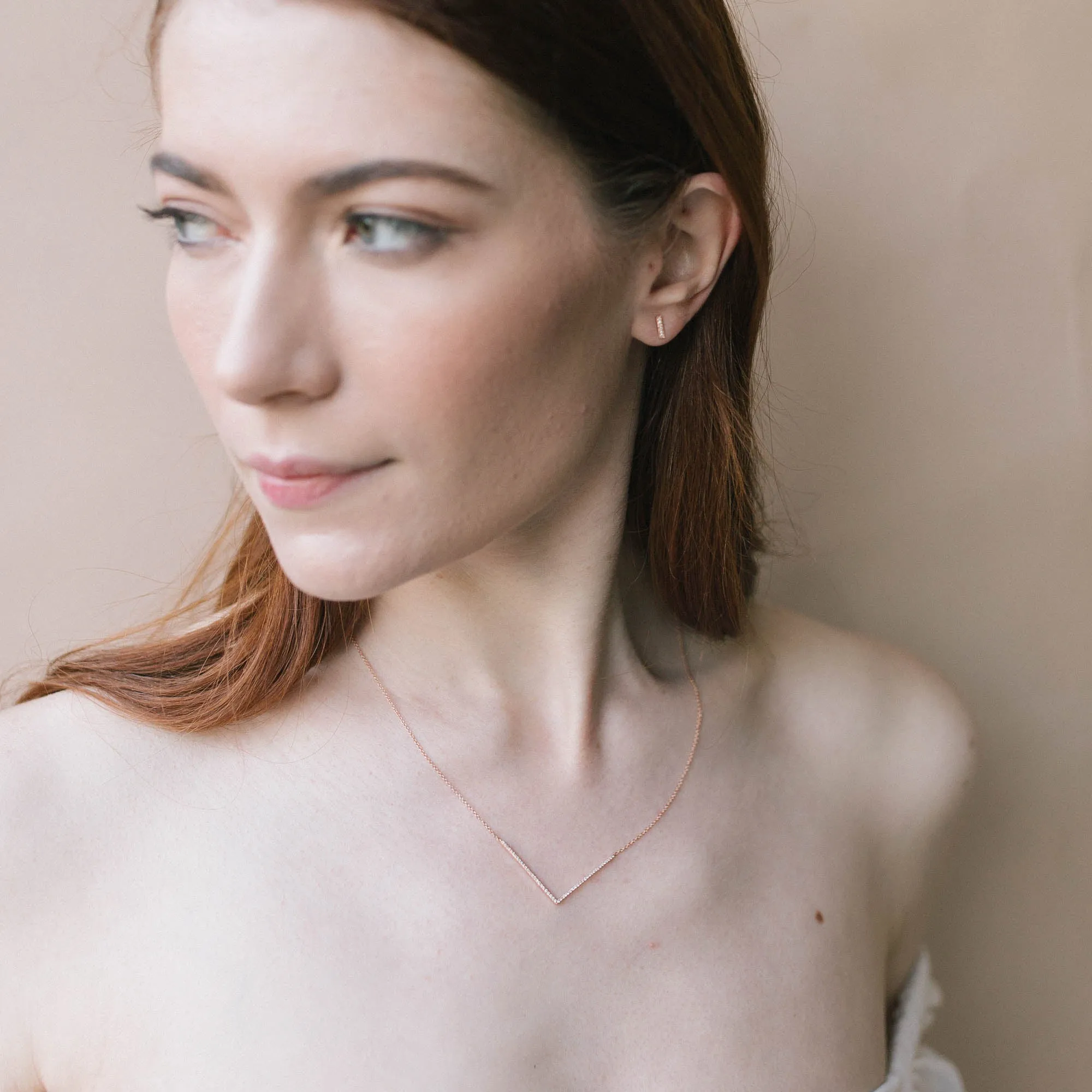 Cali Chevron Diamond Necklace