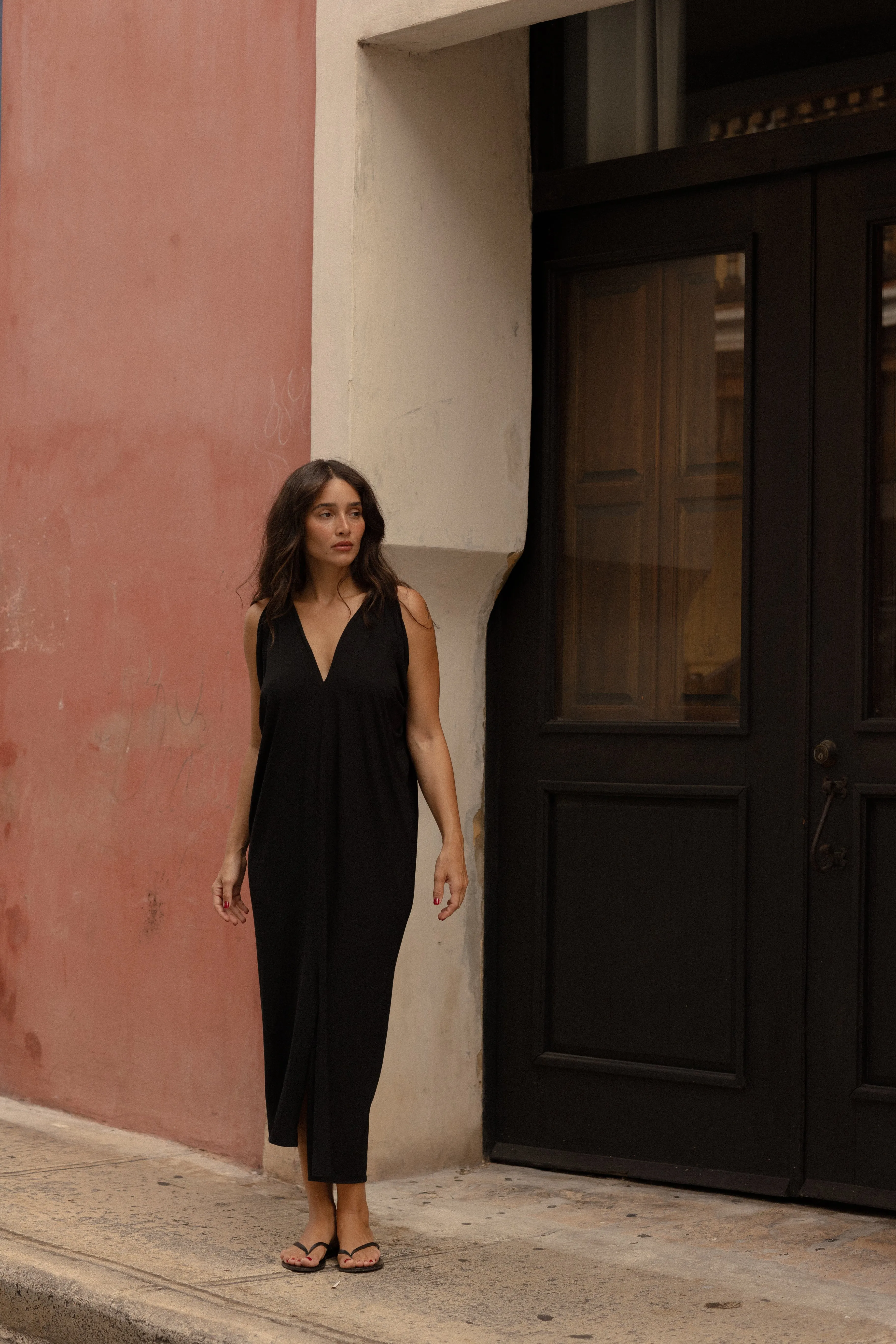 Calma Kaftan Black