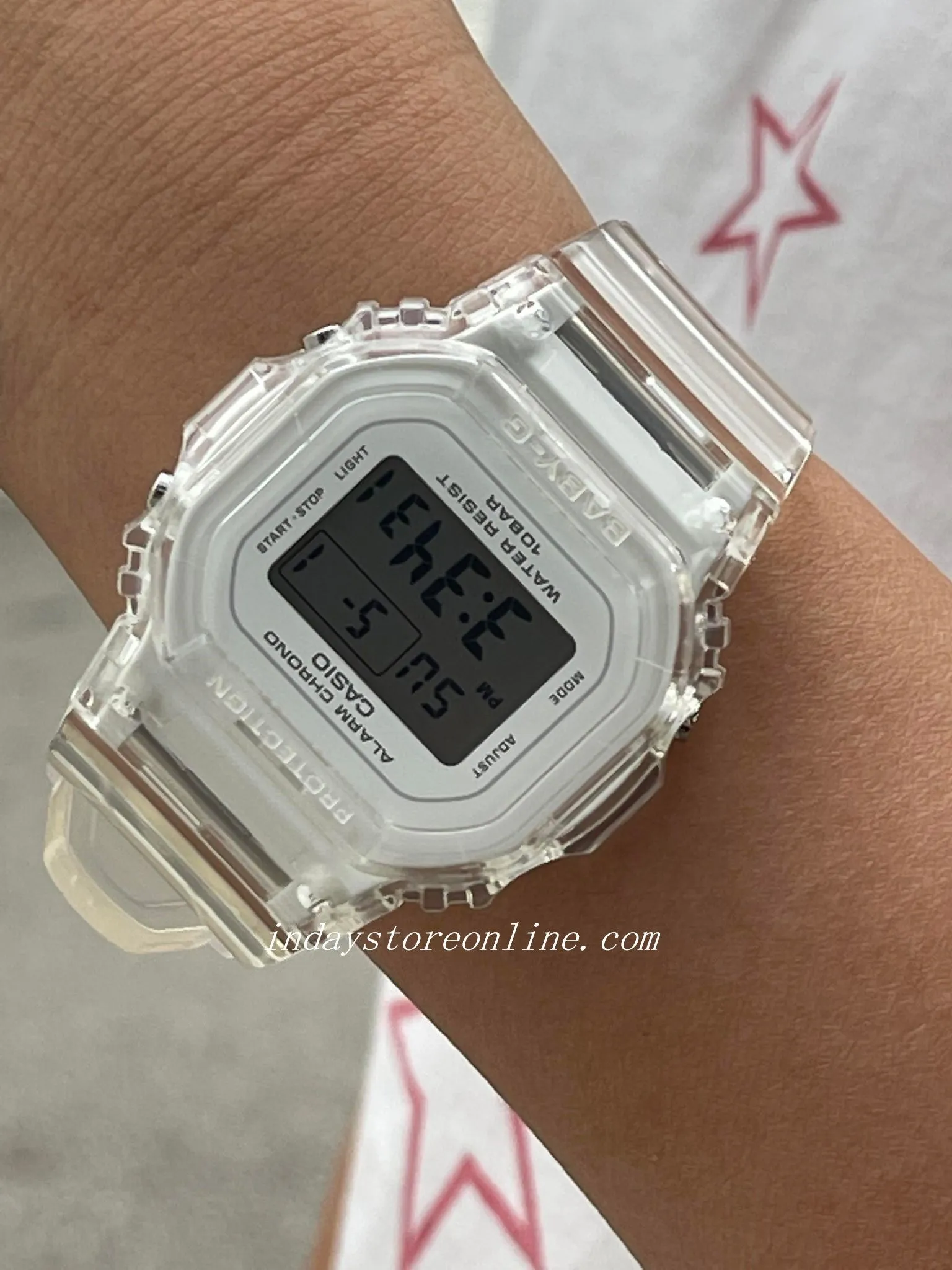 Casio Baby-G Women's Watch BGD-565S-7 Resin Band Shock Resistant Mineral Glass