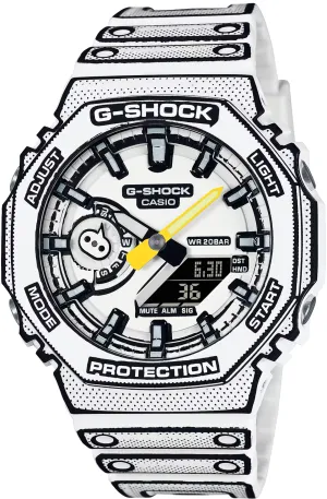Casio G-Shock Analog Digital 2100 Series "Japanese Manga" White GA-2100MNG-7A