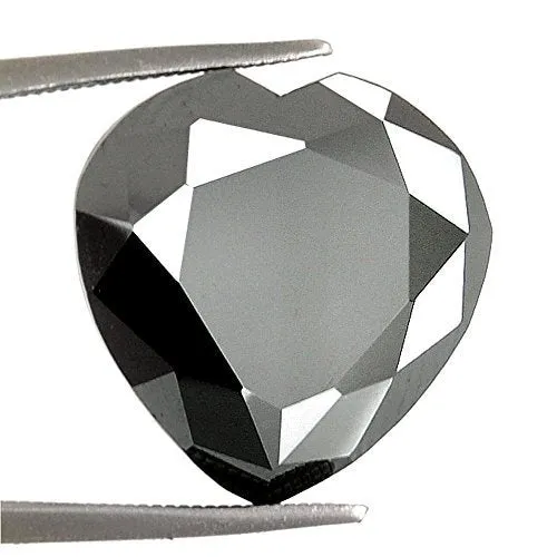 Certified 11.70 Ct Heart Shape African Black Diamond Best Quality.100% Genuine