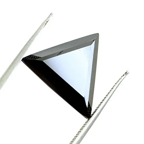 Certified 5.25 Ct Trillion Checker Cut Loose Black Diamond.Earth Mined