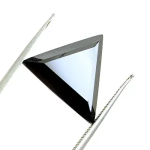 Certified 5.25 Ct Trillion Checker Cut Loose Black Diamond.Earth Mined