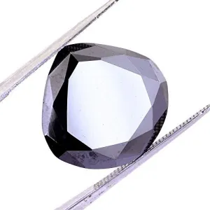 Certified 7 Ct Loose Pear Shape Loose Black Diamond. Earth Mined.AAA