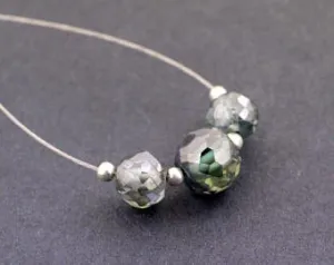 Certified Blue Diamond Beads 6mm Diamonds.Brazil-Earth Mined