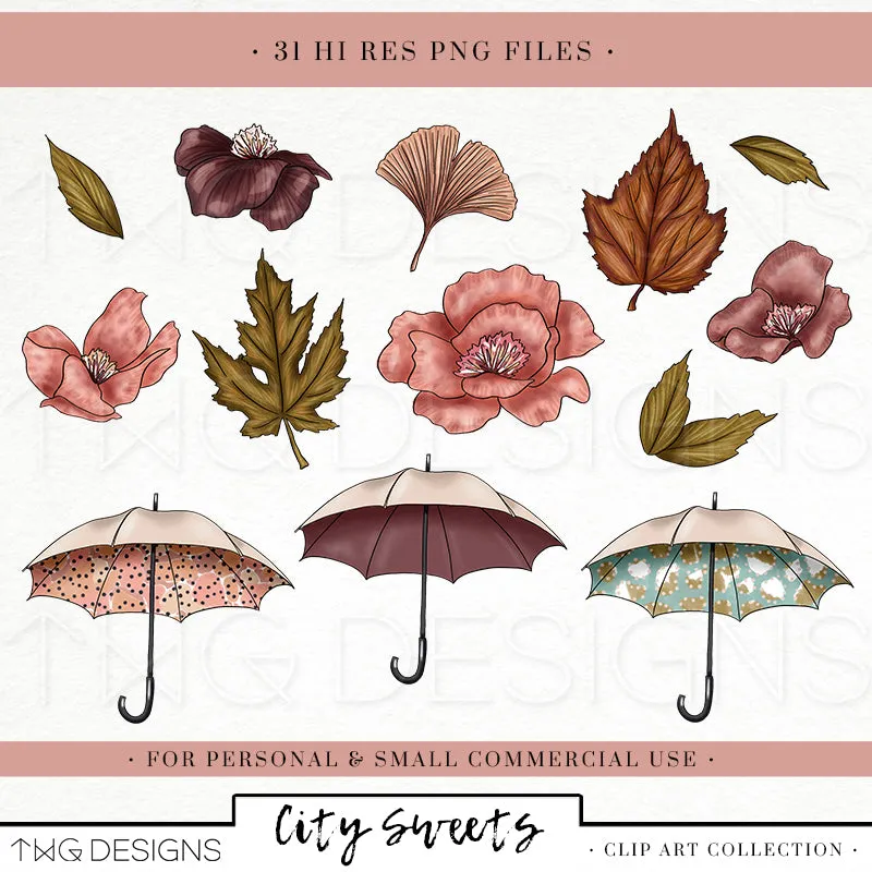 City Sweets Clipart Collection