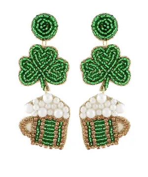 Clover And Beer Earrings