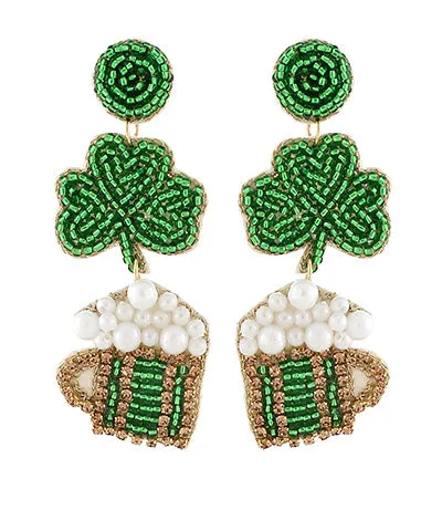 Clover And Beer Earrings
