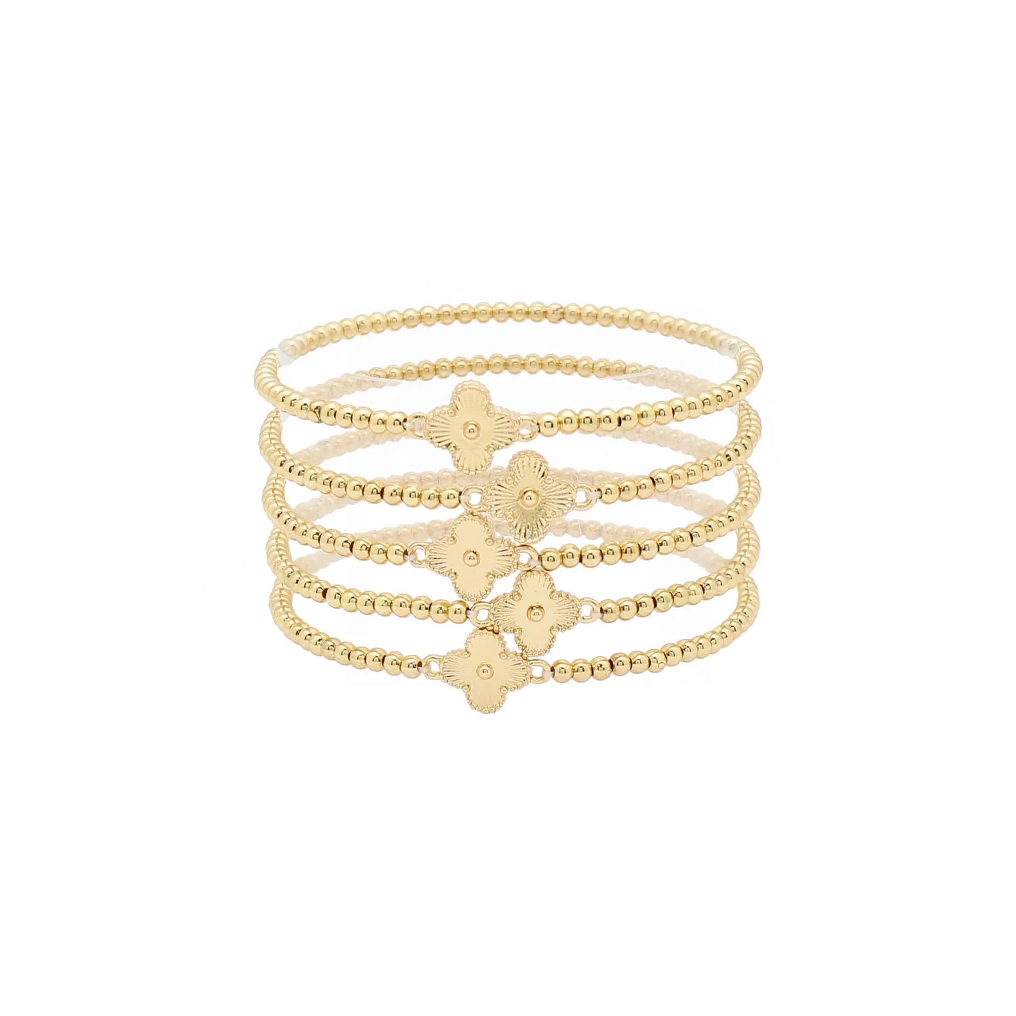 Clover Beaded Bracelet Set