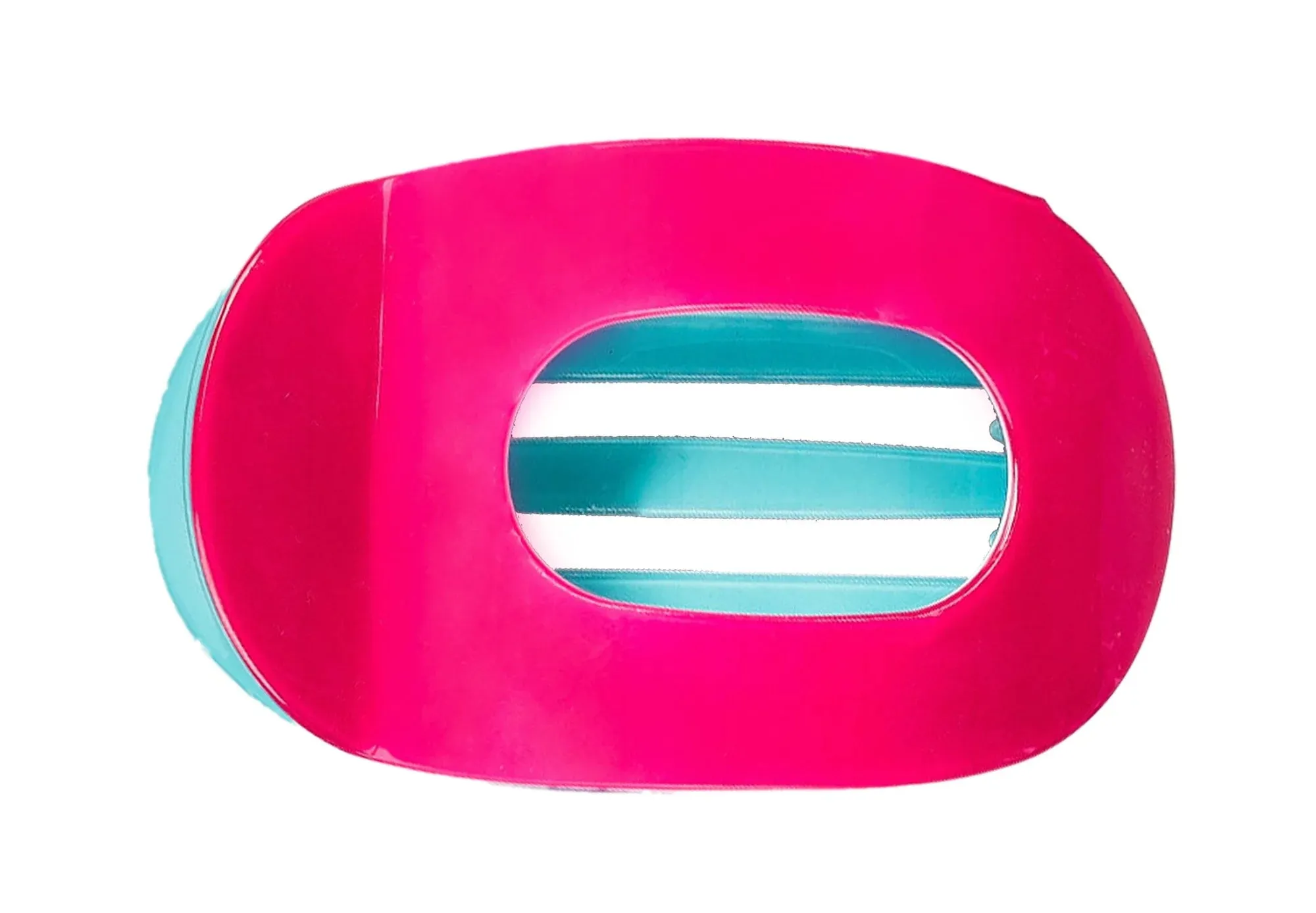 Color Block Flat Banana Clip in Rose