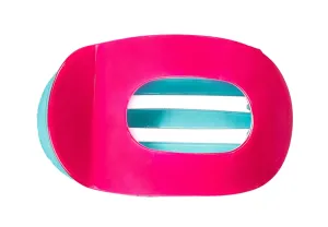 Color Block Flat Banana Clip in Rose