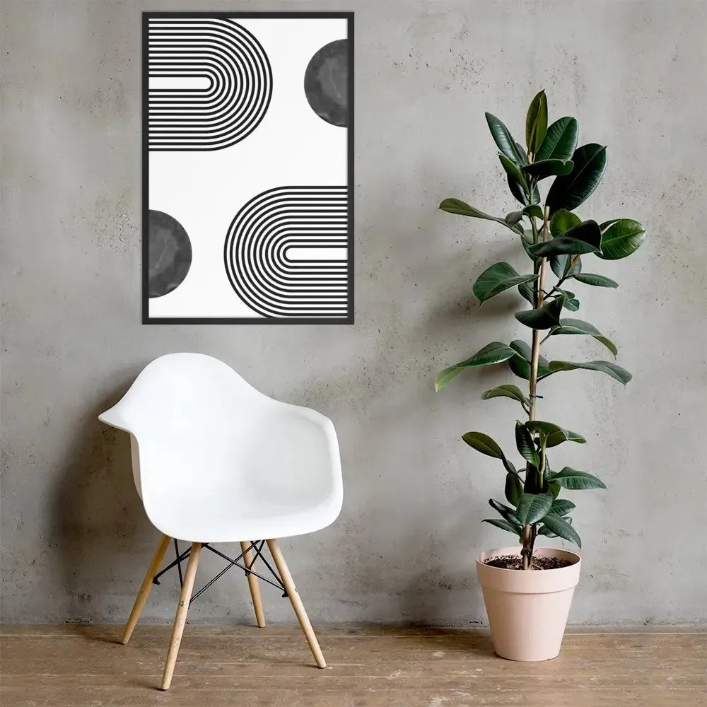 Connecting the Circles: A Modern Framed Poster