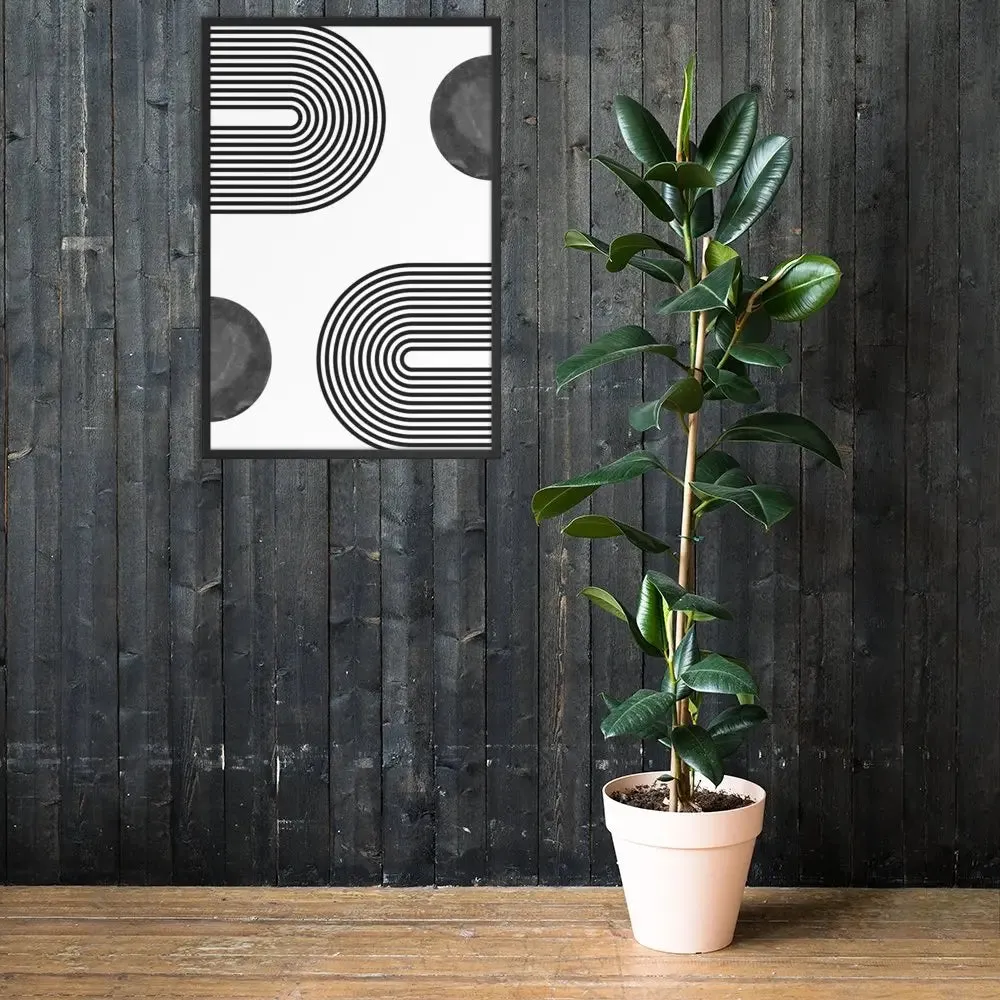Connecting the Circles: A Modern Framed Poster