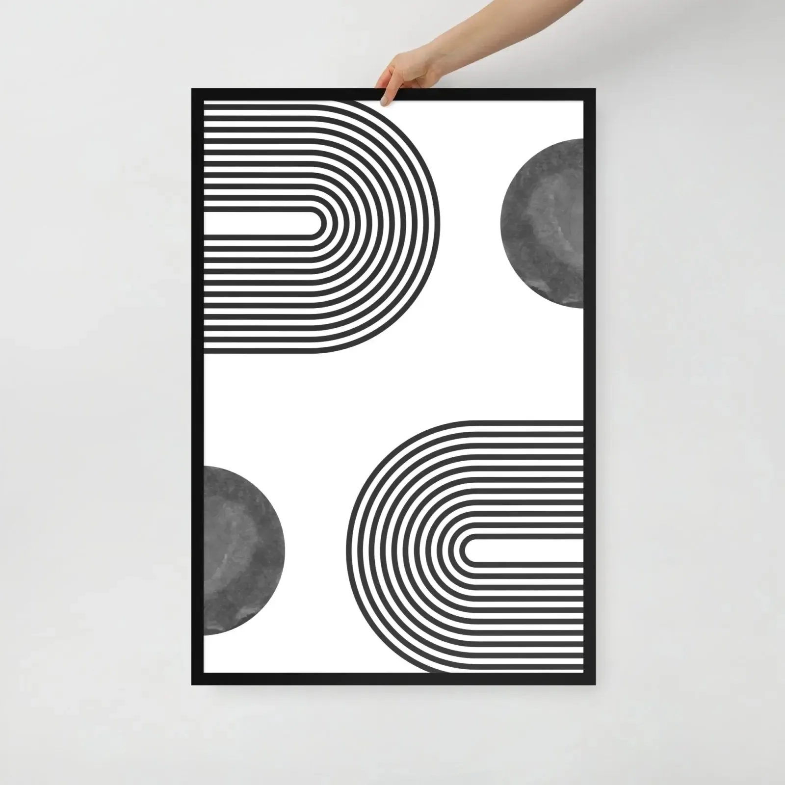 Connecting the Circles: A Modern Framed Poster