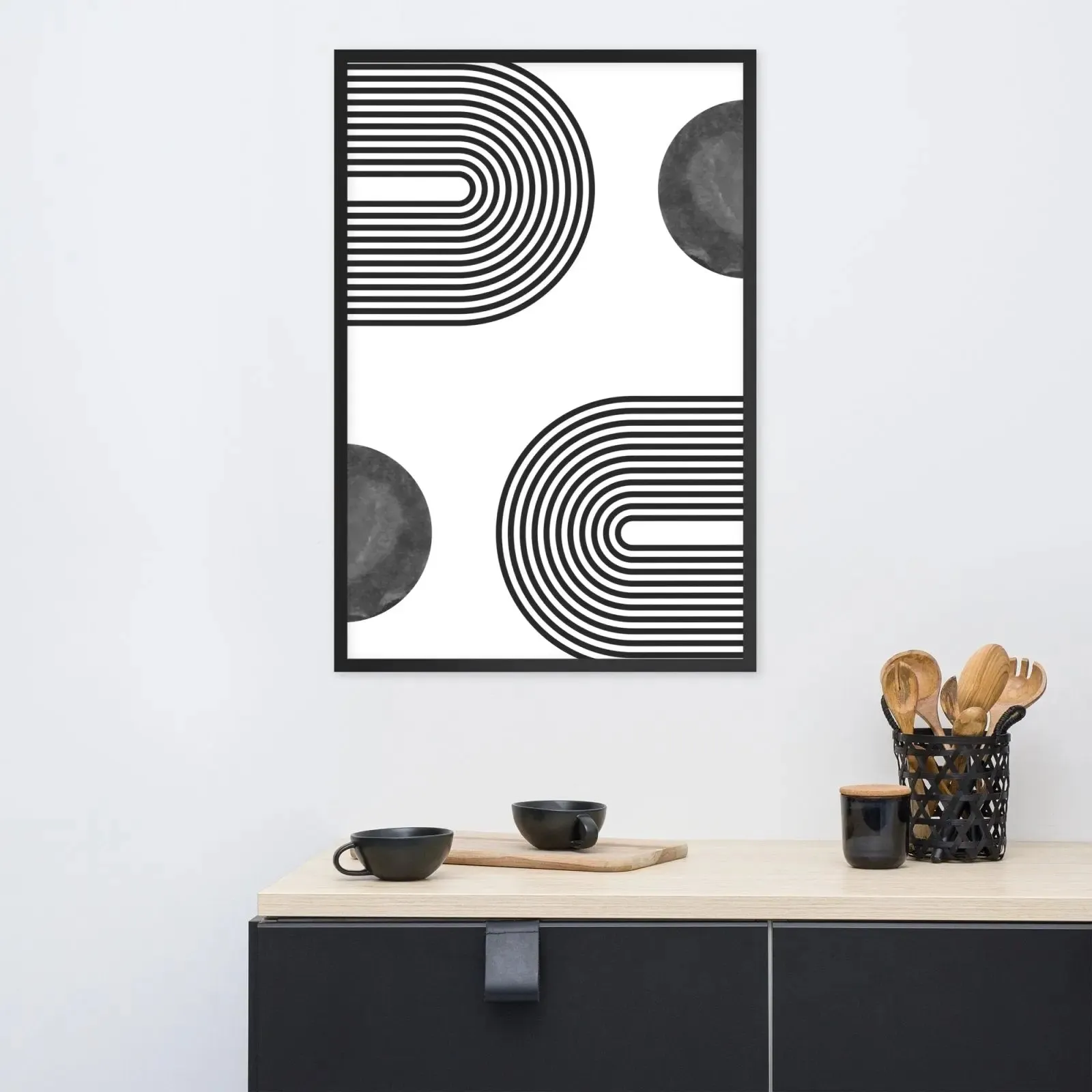 Connecting the Circles: A Modern Framed Poster