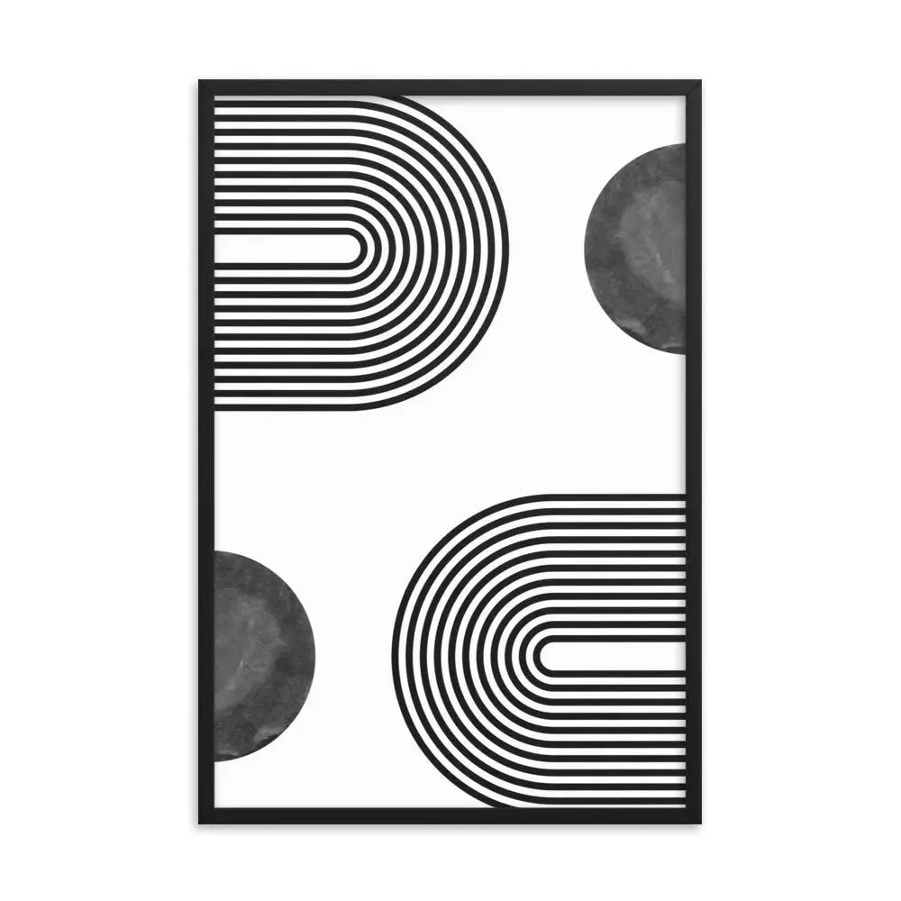 Connecting the Circles: A Modern Framed Poster