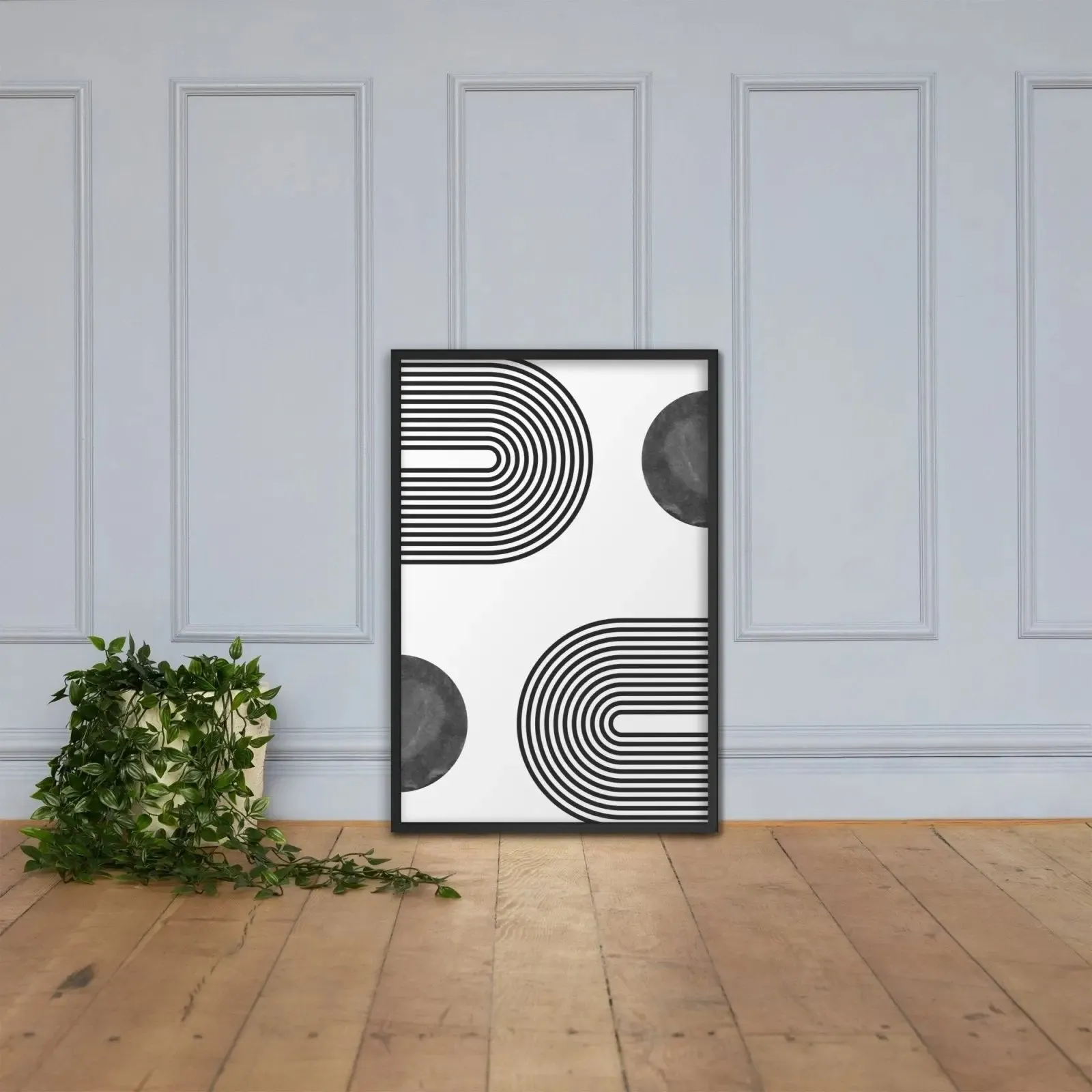 Connecting the Circles: A Modern Framed Poster