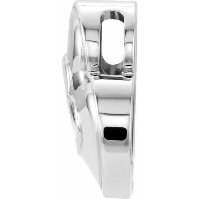 Continuum Sterling Silver 14x14 mm Heart Slide Pendant