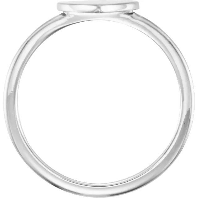 Continuum Sterling Silver Heart Engravable Ring