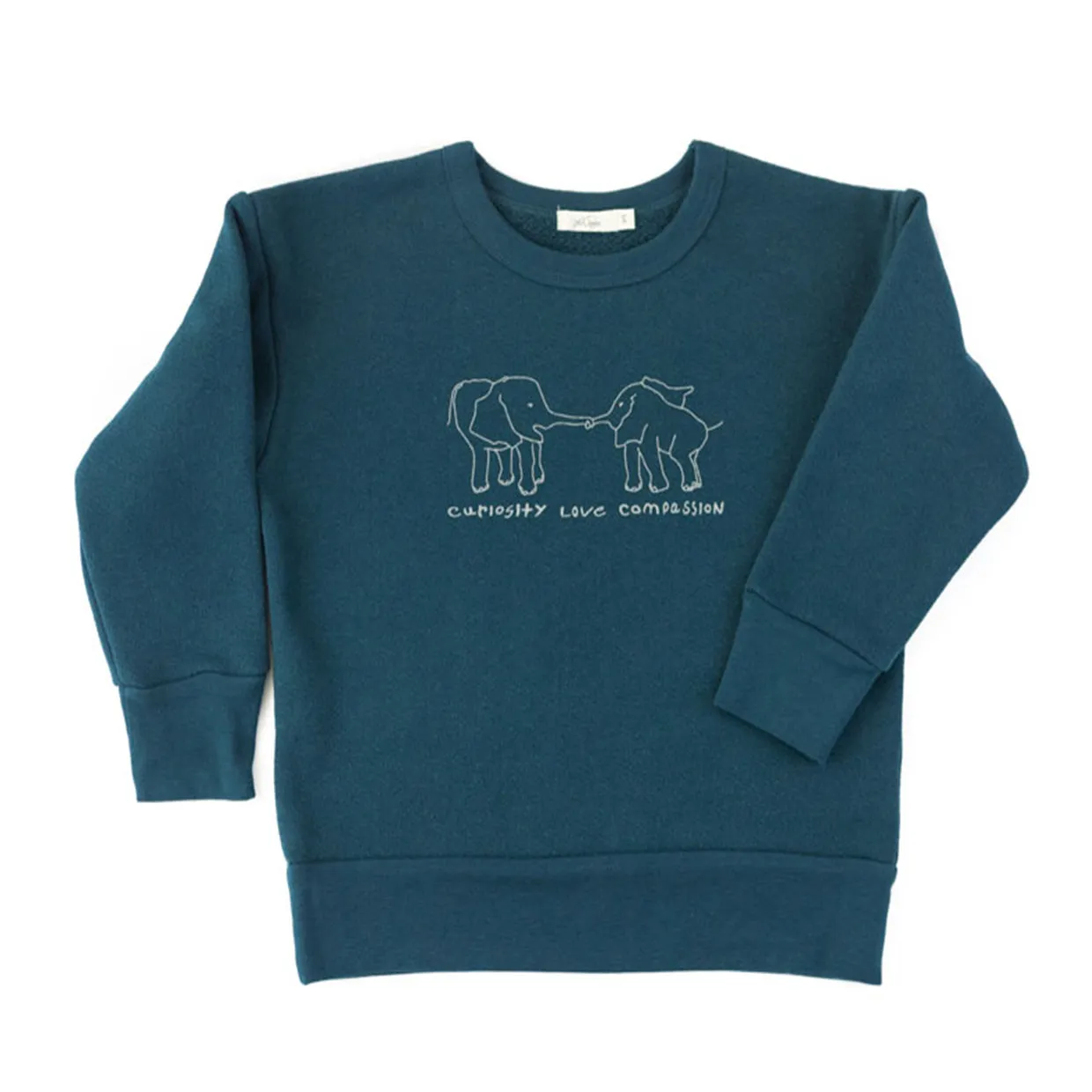'curiosity love compassion' pullover
