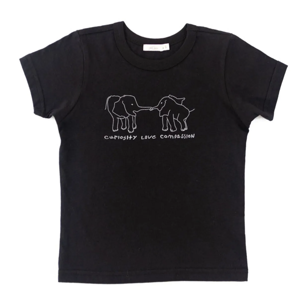 'curiosity love compassion' tee
