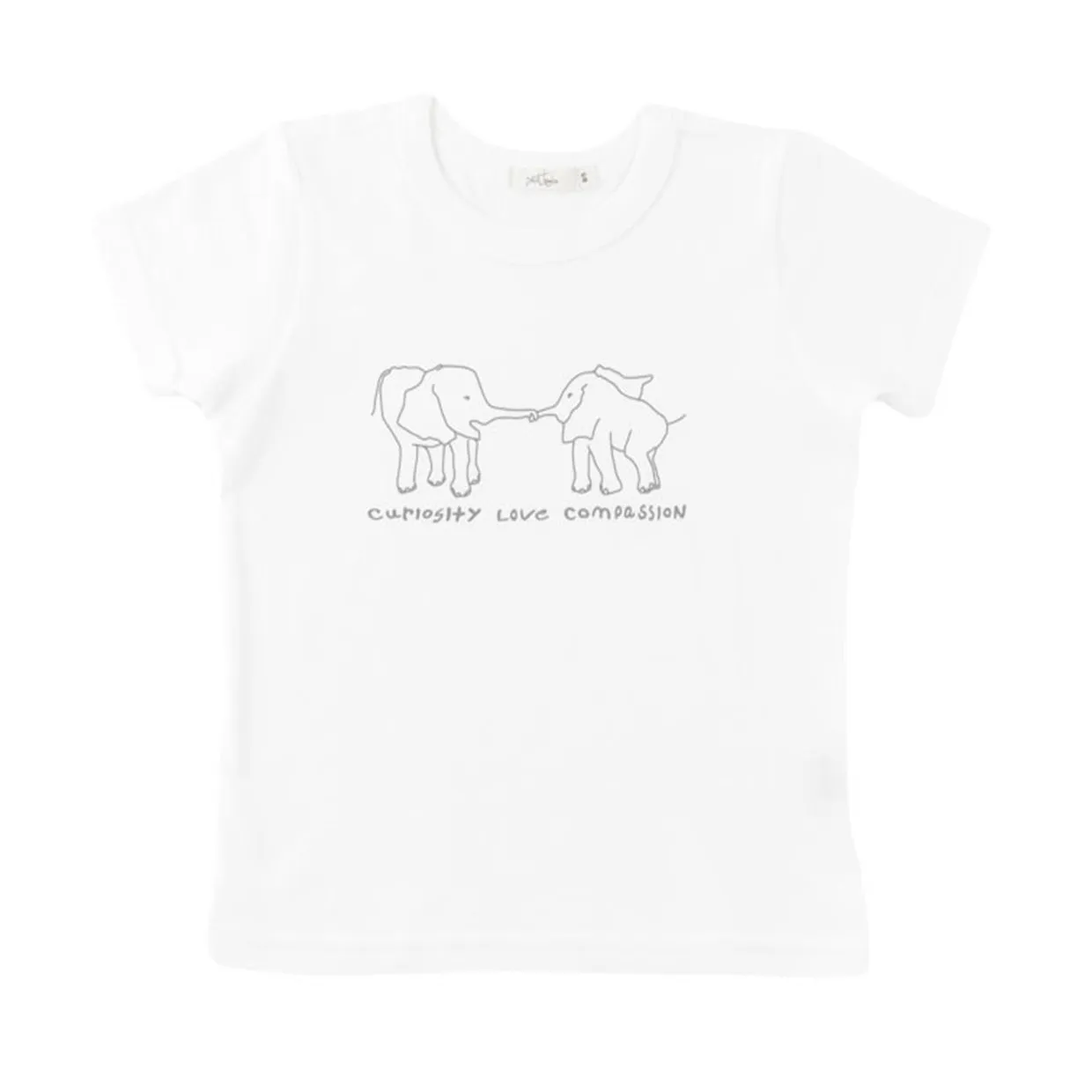 'curiosity love compassion' tee
