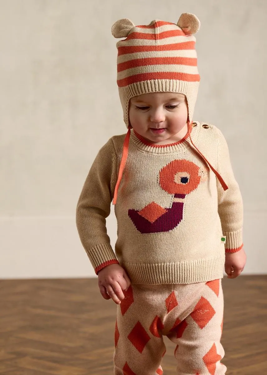 Damson - Saffron Knit Hat With Ears