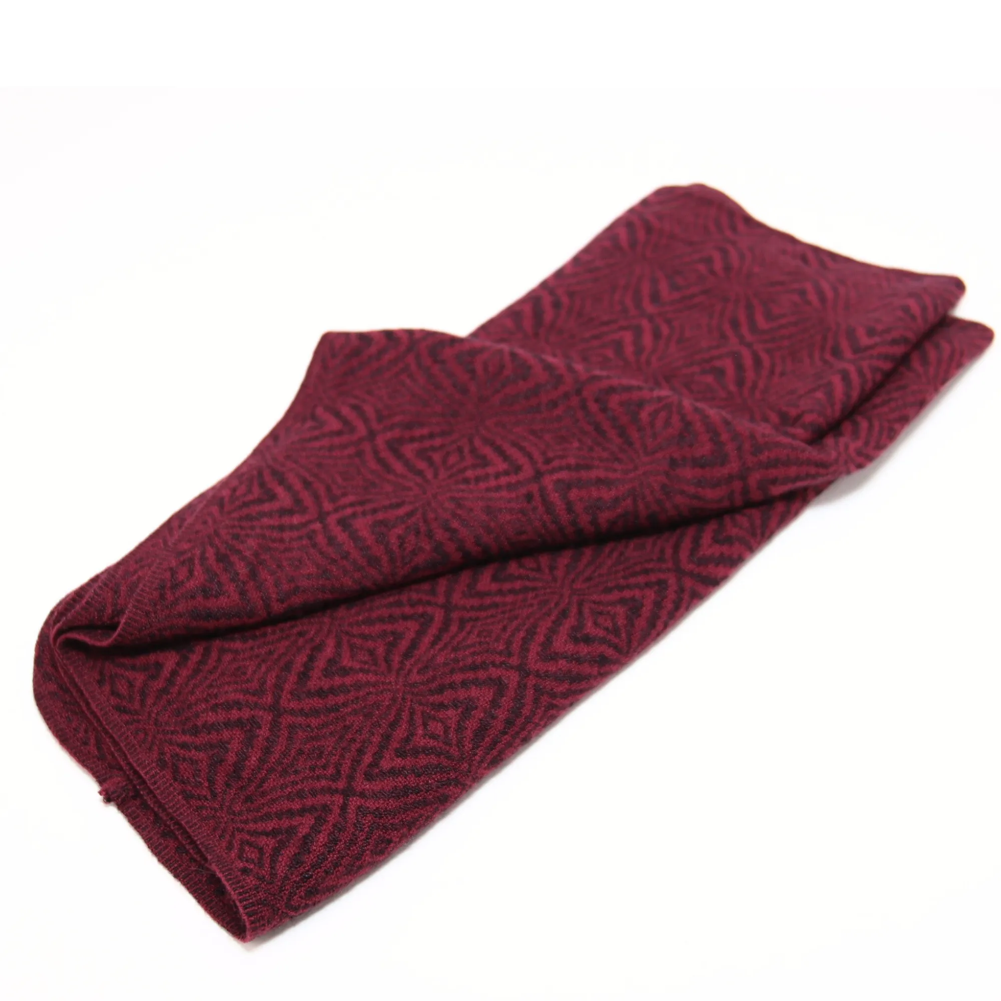 Dark Red Alpaca Infinity Scarf
