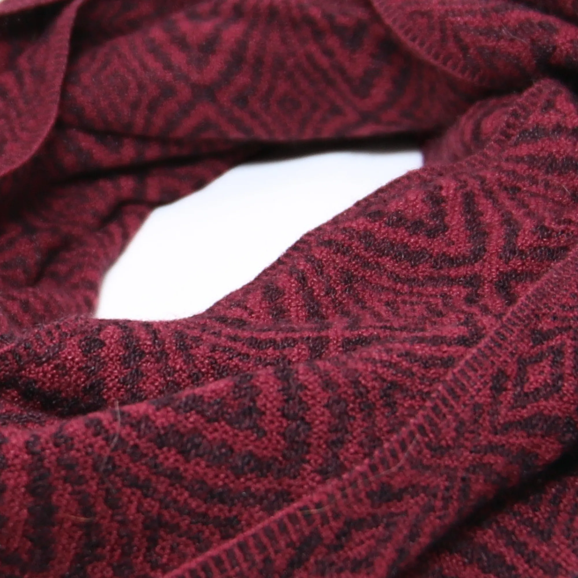 Dark Red Alpaca Infinity Scarf