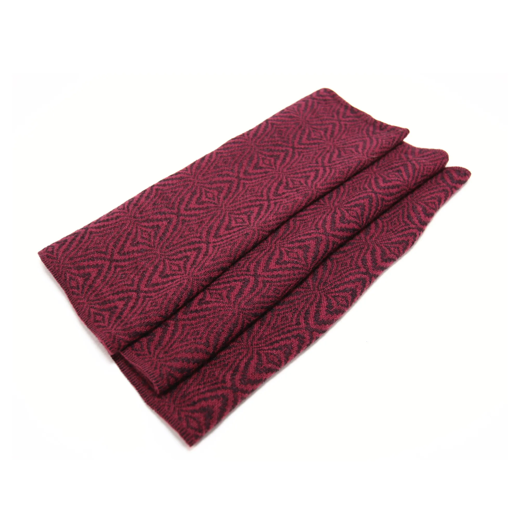 Dark Red Alpaca Infinity Scarf