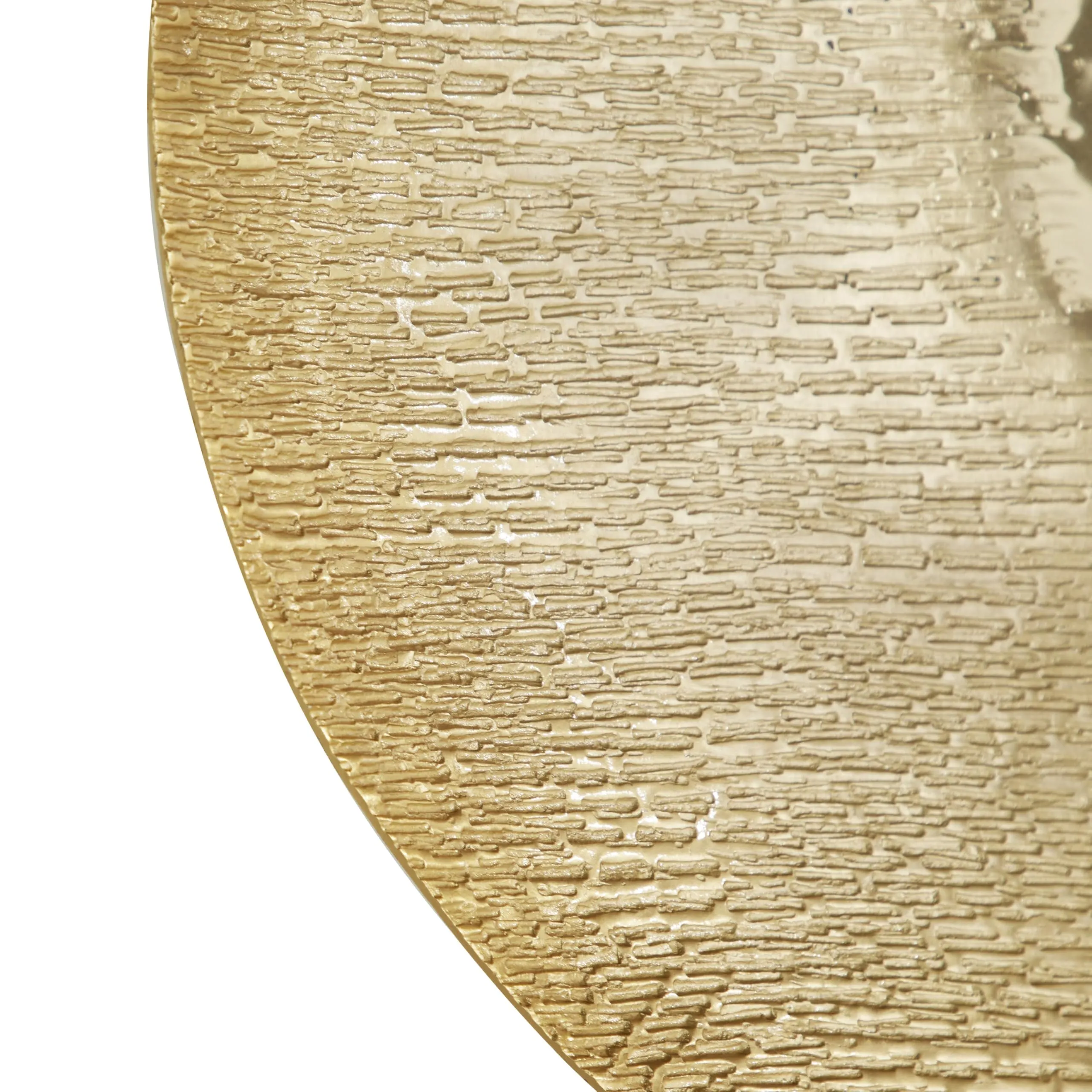 Deco 79 Metal Plate Home Wall Decor Large Metallic Disk Wall Sculpture, Set of 3 Wall Art 36", 27", 22"D, Gold - new