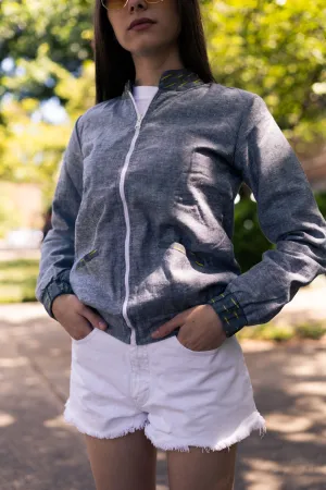 Diana Grey Bomber Jacket