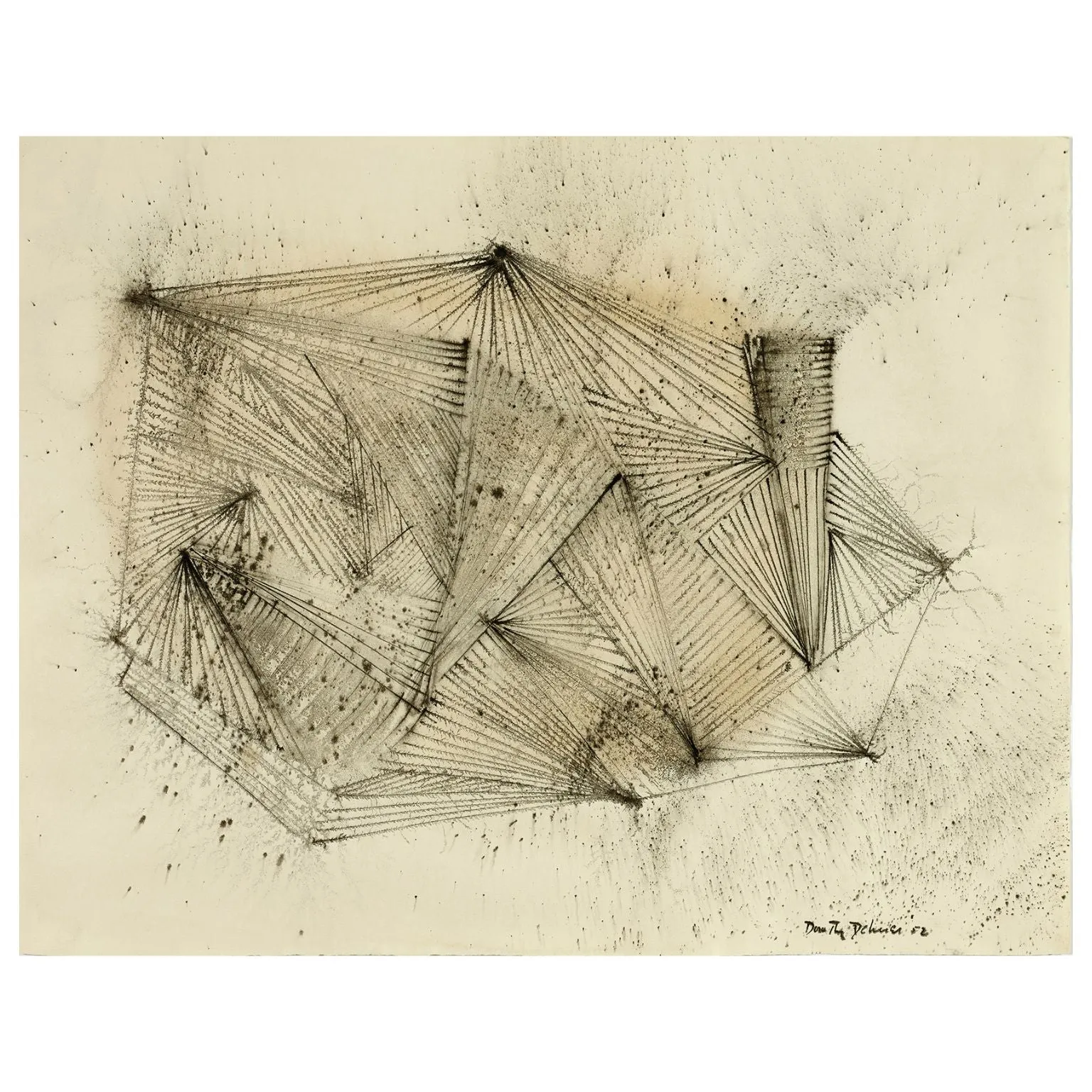 DOROTHY DEHNER “UNTITLED” INK AND CHARCOAL, 1952