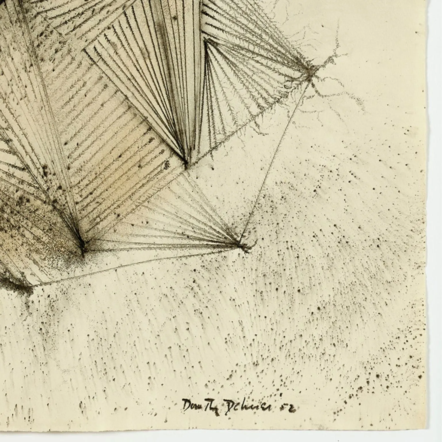 DOROTHY DEHNER “UNTITLED” INK AND CHARCOAL, 1952