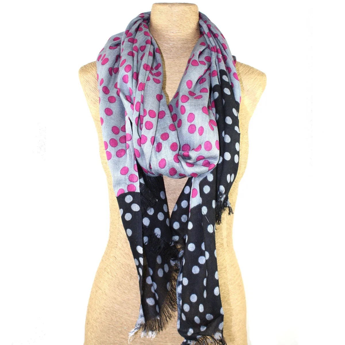 Double Polka Dot Scarf