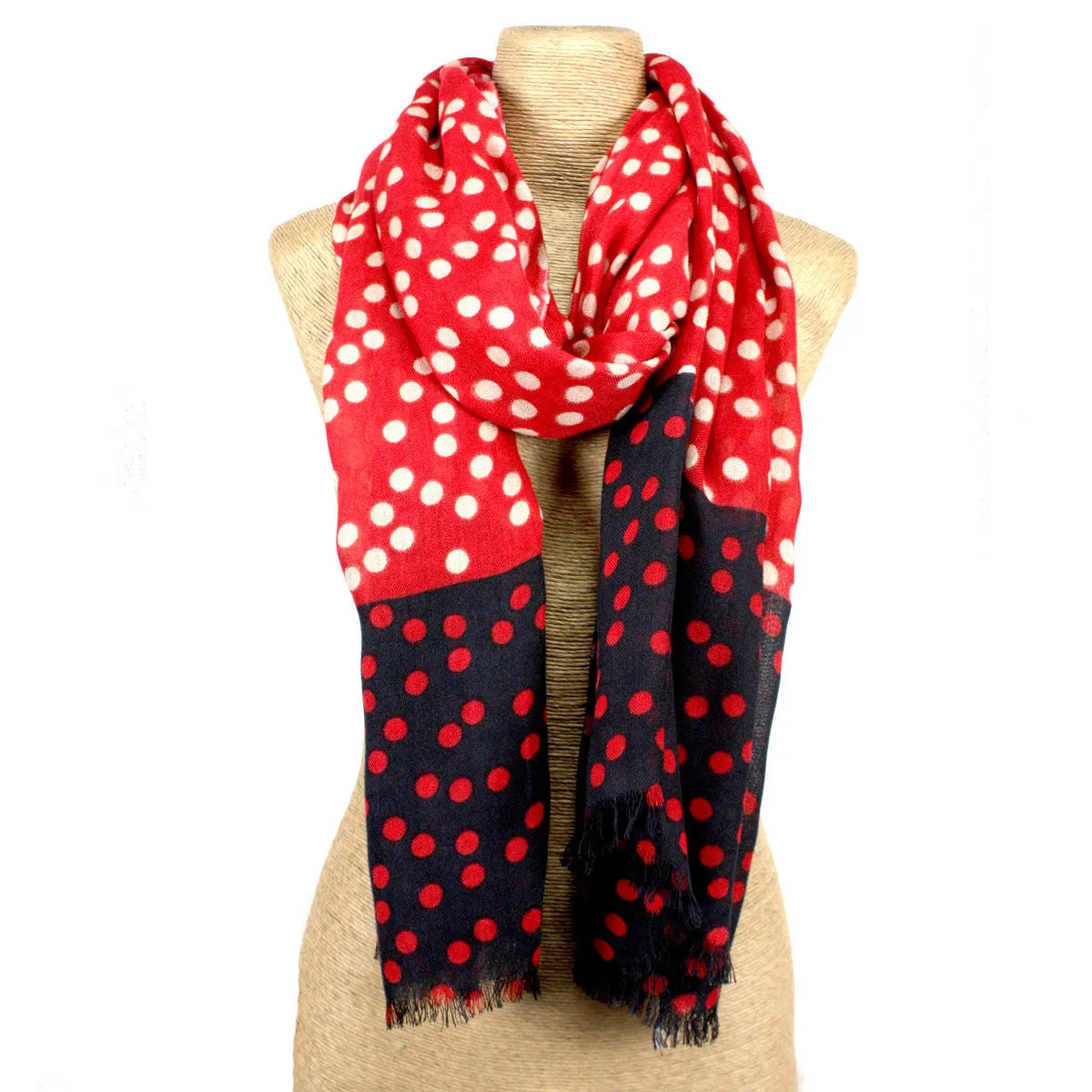 Double Polka Dot Scarf