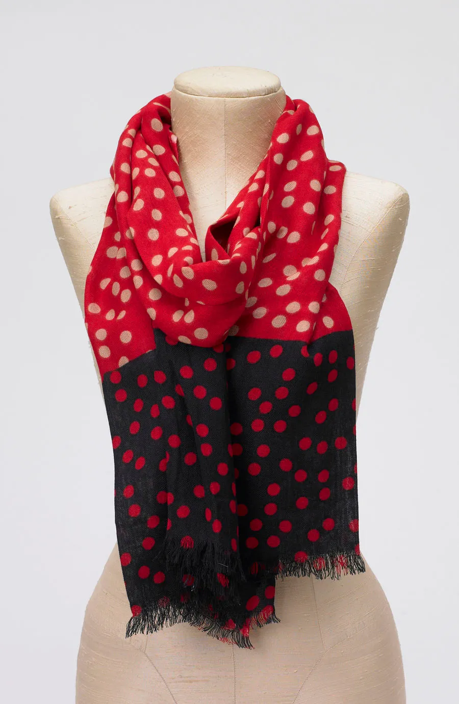 Double Polka Dot Scarf